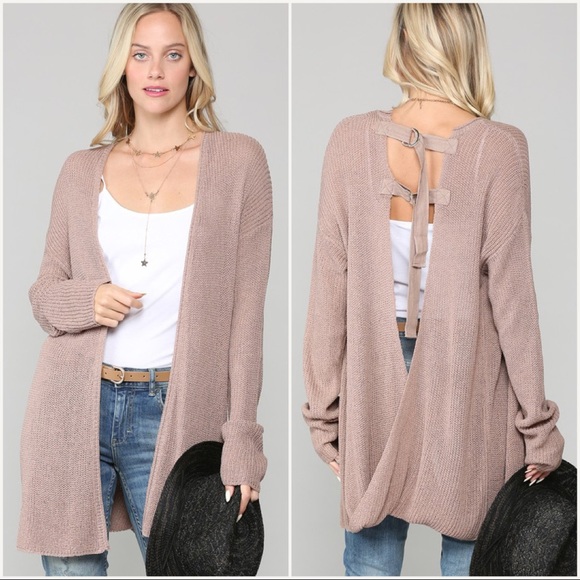 Des Feli Sweaters - Open Back Cardigan
